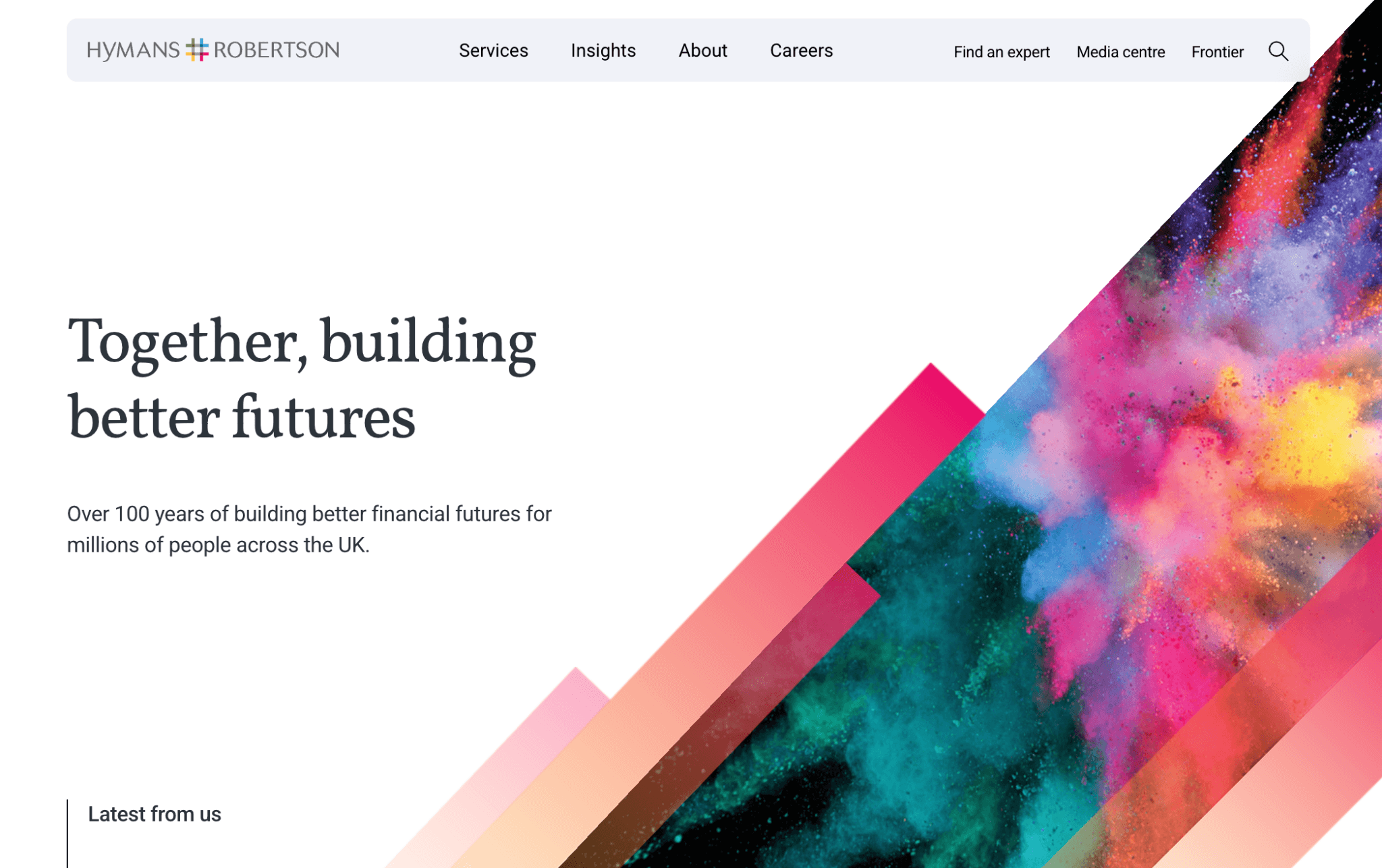Hymans Robertson website homepage