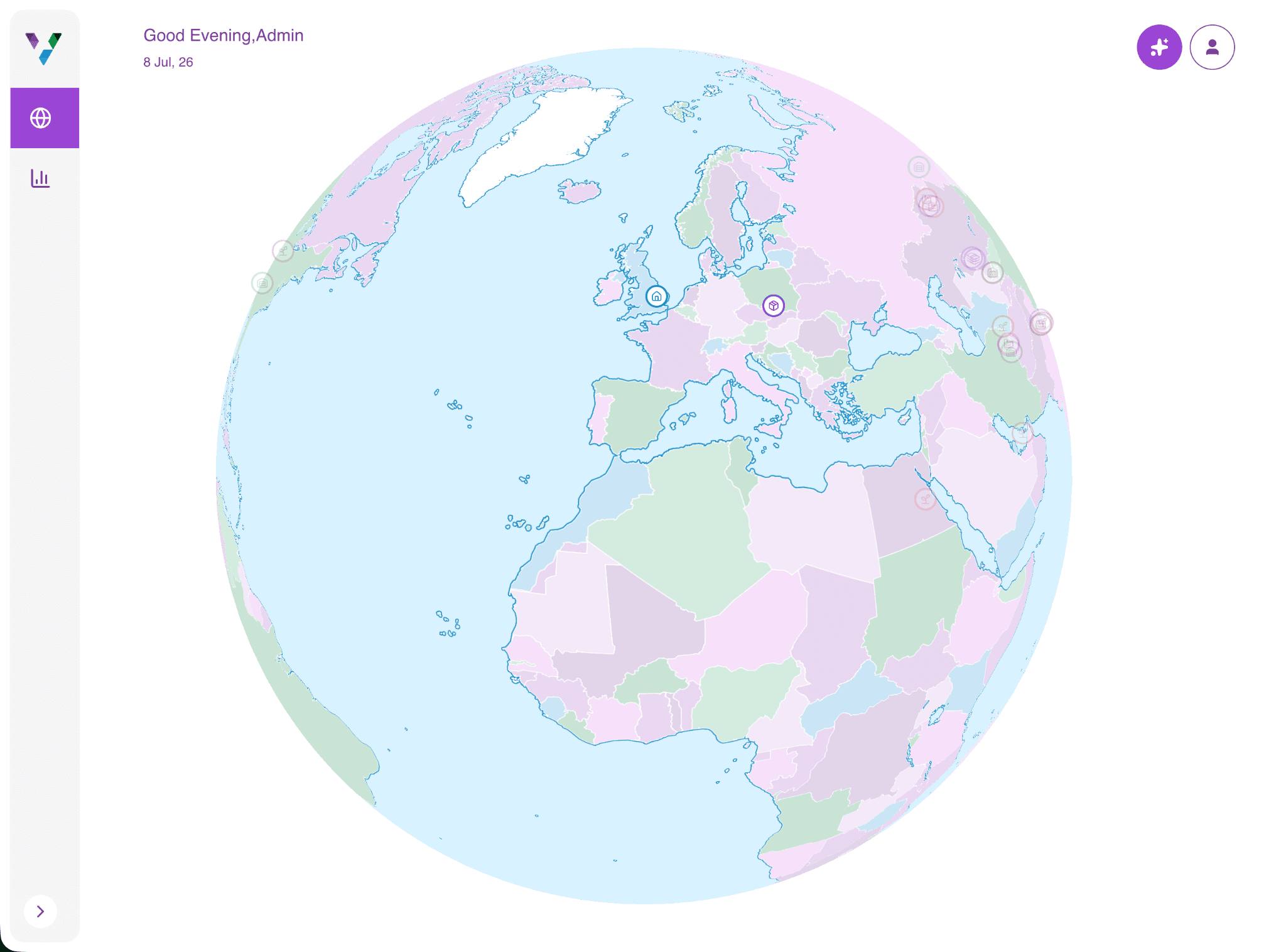 Custom global entity-tracking dashboard example
